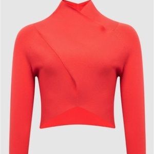 Reiss Red Elsie Cropped Top NWT!